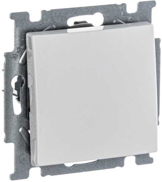 Выключатель 1-клавишный ABB BASIC55, скрытый монтаж, альпийский белый, 2CKA001012A2139 в Новосибирске Выключатель 1-клавишный ABB BASIC55, скрытый монтаж, альпийский белый, 2CKA001012A2139 в Новосибирске