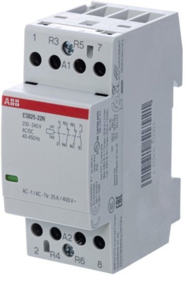 Модульный контактор ABB ESB25 2НО+2НЗ 25А 230В AC/DC, 1SAE231111R0622 в Новосибирске