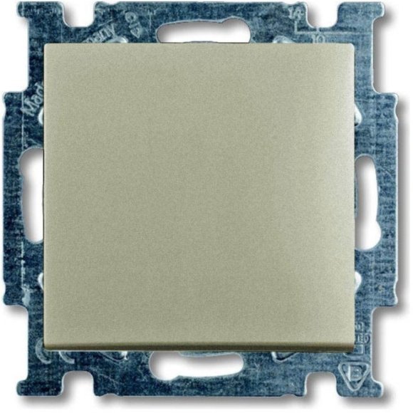 Выключатель 1-клавишный ABB BASIC55, скрытый монтаж, шампань, 2CKA001012A2164 в Новосибирске