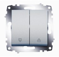 Выключатель для жалюзи 2-клавишный ABB COSMO, механический, скрытый монтаж, алюминий, 619-011000-216