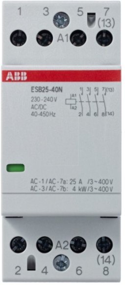 Модульный контактор ABB ESB25 4НО 25А 230В AC/DC, 1SAE231111R0640 в Новосибирске