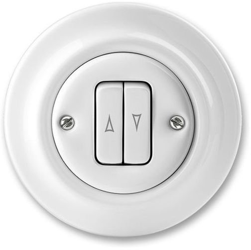 Выключатель для жалюзи 2-клавишный ABB DECENTO, скрытый монтаж, белый фарфор, 2CHK598834C4300 в Новосибирске