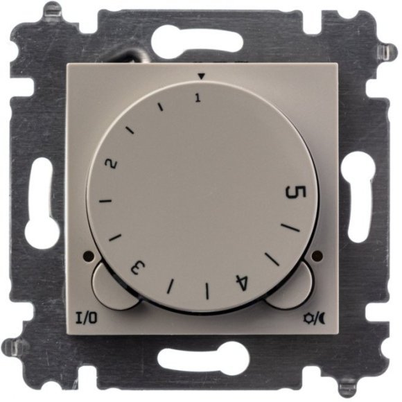 Терморегулятор с поворотной ручкой ABB LEVIT, скрытый монтаж, кофе макиато / белый, 2CHH920003A6018 в Новосибирске