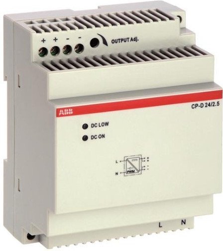 Блок питания CP-D 24/2.5 (регулир. вых. напряж) вход 90-265В AC / 120-370В DC, выход 24В DC /2.5A, 1SVR427044R0200 в Новосибирске