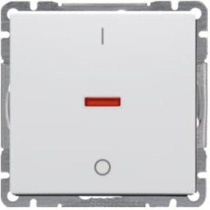 Выключатель 1-клавишный ABB IMPRESSIVO с подсветкой, скрытый монтаж, белый, 2TKA00000407 в Новосибирске