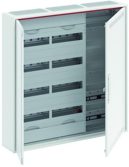 Шкаф 120М навесной с медиапанелями IP30, 800x800x160 между DIN-рейками 125 мм и самозажимными клеммами N/PE и дверью с вент. отверстиями ComfortLine CA35VML, 2CPX052216R9999 в Новосибирске