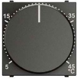 Термостат для теплого пола ABB ZENIT, с датчиком, скрытый монтаж, антрацит, 2CLA224030N1801 в Новосибирске