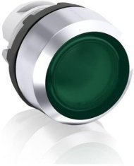 Кнопка MP1-31G зеленая (только корпус) с подсветкой без фиксации, 1SFA611100R3102