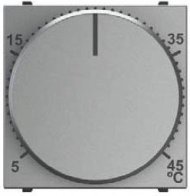 Термостат для теплого пола ABB ZENIT, с датчиком, скрытый монтаж, серебристый, 2CLA224030N1301