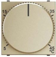 Термостат для теплого пола ABB ZENIT, с датчиком, скрытый монтаж, шампань, 2CLA224030N1901