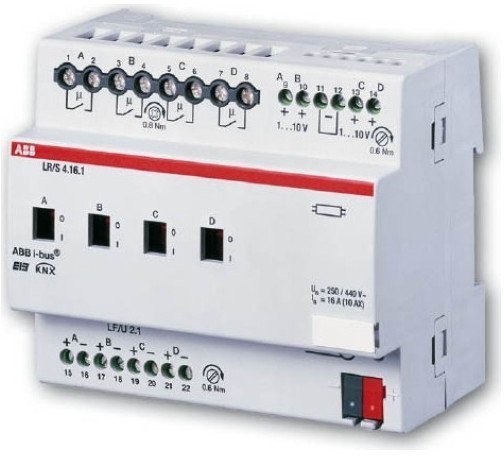 LR/S4.16.1 Светорегулятор ЭПРА 1-10B с контролем освещённости, 4-канальный, 16A, 2CDG110088R0011 в Новосибирске