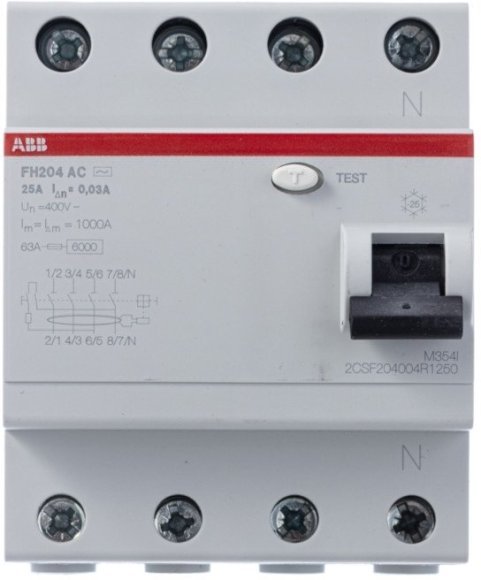 Выкл.диф.тока 4мод. FH204 AC-25/0,03, 2CSF204004R1250 в Новосибирске