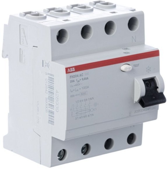Выкл.диф.тока 4мод. FH204 AC-25/0,03, 2CSF204004R1250 в Новосибирске