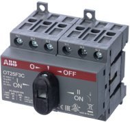 Реверсивный рубильник OT25F3С до 25А 3х-полюсный для установки на DIN-рейку или монтажную плату (с резерв. ручкой), 1SCA104863R1001
