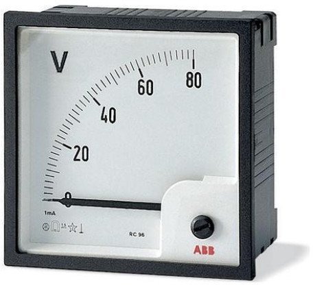 Вольтметр щитовой ABB VLM 250В AC, аналоговый, кл.т. 1,5, 2CSG112180R4001 в Новосибирске