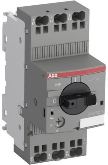 Силовой автомат для защиты двигателя ABB 0.63А 3P, термомагнитный расцепитель, 1SAM350010R1004 в Новосибирске
