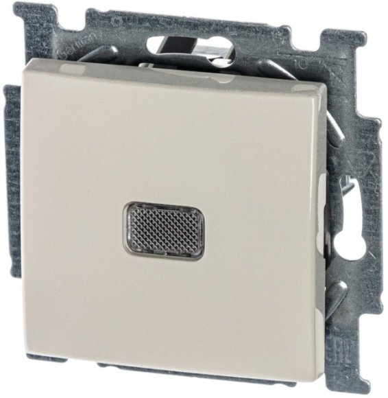 Выключатель 1-клавишный ABB BASIC55 с подсветкой, скрытый монтаж, слоновая кость, 2CKA001012A2156 в Новосибирске